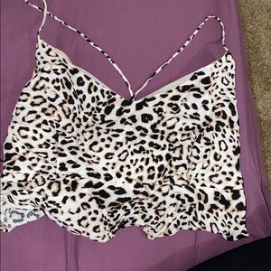 cheetah printed crop